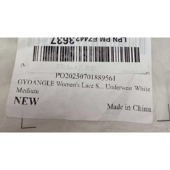 Women's Lace Sheer Ruffle Thong Panties Bowknot Mid Rise Comfortable Underwear M - Picture 9 of 11